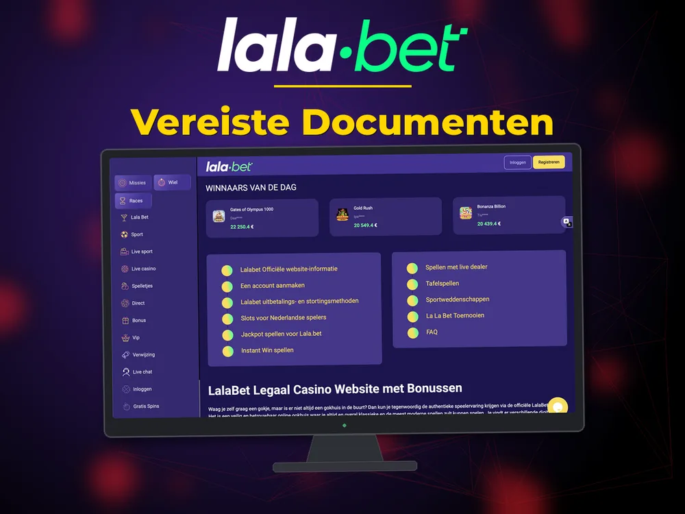 lalabet - Vereiste Documenten